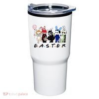 Happy Easter Scary Horror Easter Movie Bunny Hunting Eggs Tumbler thumb 0