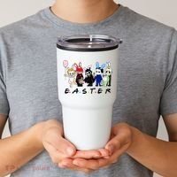 Happy Easter Scary Horror Easter Movie Bunny Hunting Eggs Tumbler thumb 2