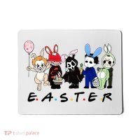 Happy Easter Scary Horror Easter Movie Bunny Hunting Eggs Mousepad thumb 0