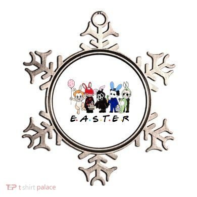 Happy Easter Scary Horror Easter Movie Bunny Hunting Eggs Ornament
