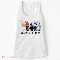 Happy Easter Scary Horror Easter Movie Bunny Hunting Eggs Women's Tank Top thumb 0