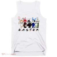 Happy Easter Scary Horror Easter Movie Bunny Hunting Eggs Tank Top thumb 0