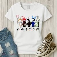 Happy Easter Scary Horror Easter Movie Bunny Hunting Eggs Women's T-Shirt thumb 3
