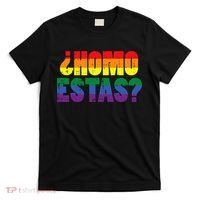 Homo Estas Spanish Mexican Funny Pride Ally Lgbt Month T-Shirt thumb 0