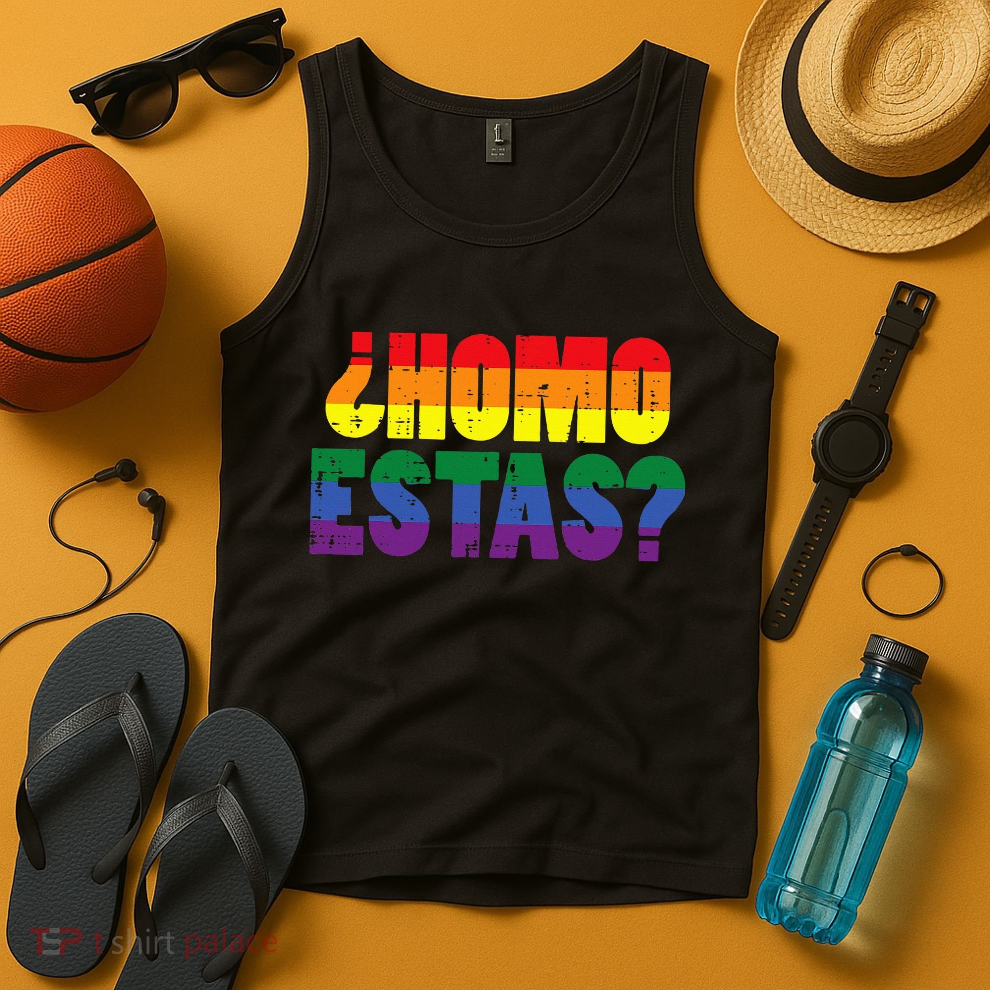 Homo Estas Spanish Mexican Funny Pride Ally Lgbt Month Tank Top