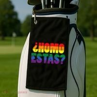 Homo Estas Spanish Mexican Funny Pride Ally Lgbt Month Golf Towel thumb 2