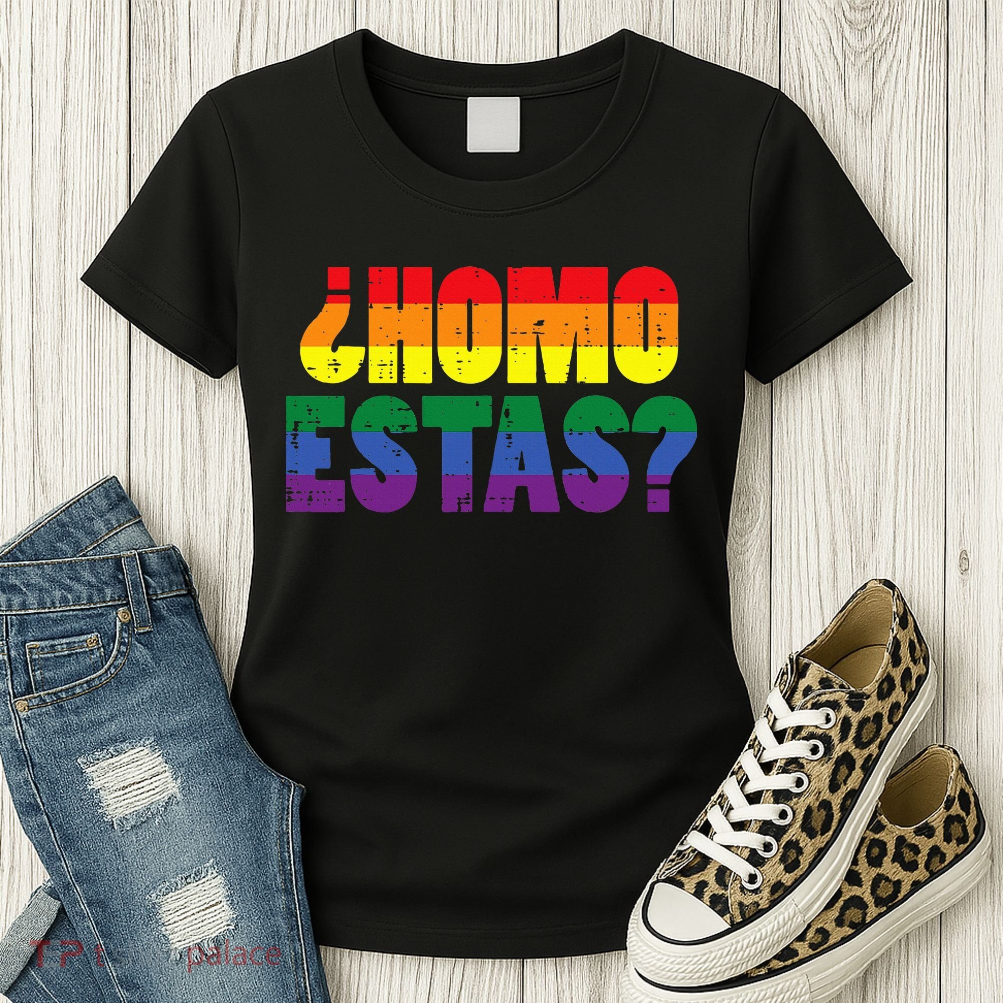 Homo Estas Spanish Mexican Funny Pride Ally Lgbt Month Women's T-Shirt