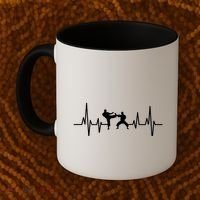 Heartbeat Ecg Taekwondo Player Martial Arts Tkd Gift Coffee Mug thumb 2