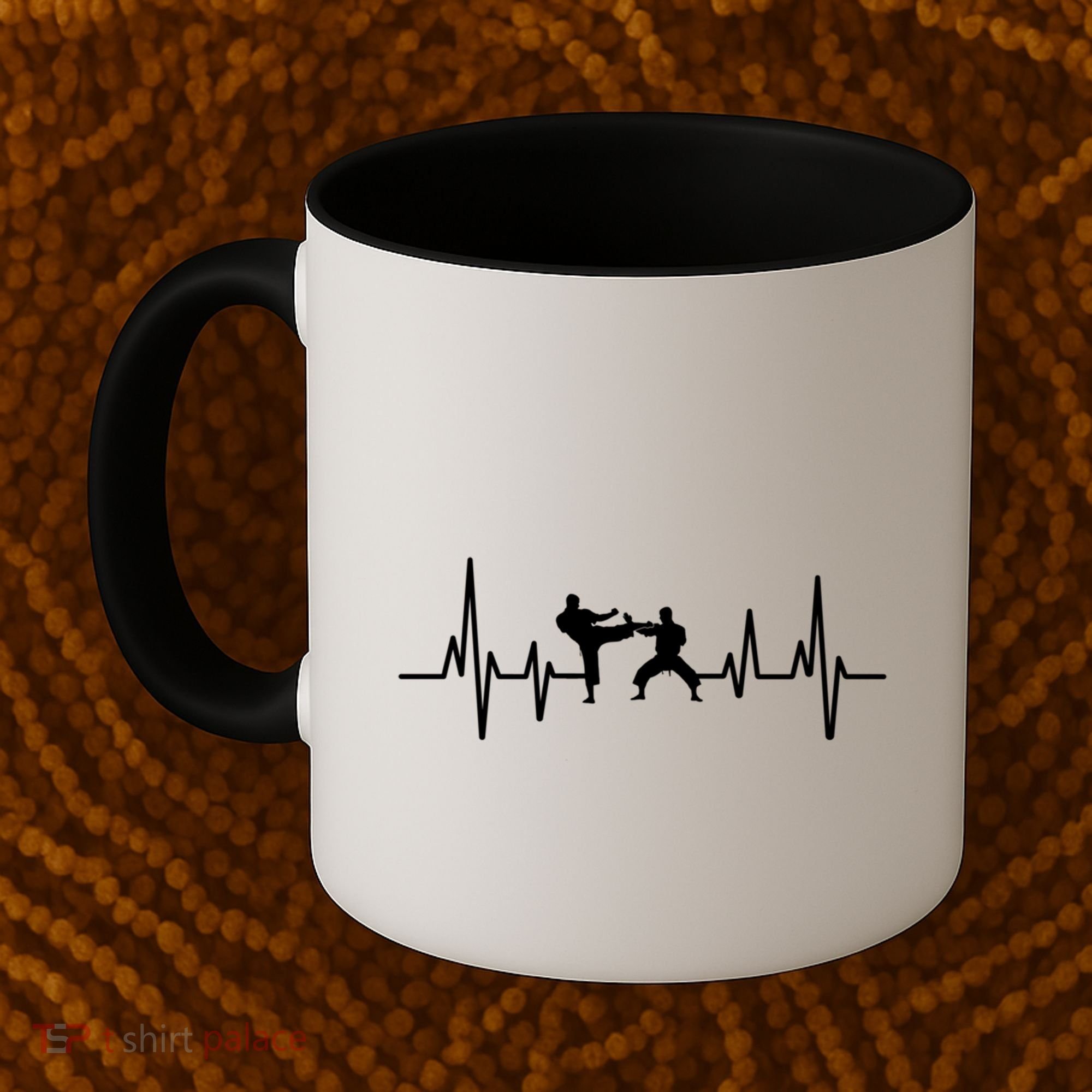 Heartbeat Ecg Taekwondo Player Martial Arts Tkd Gift Coffee Mug