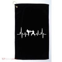 Heartbeat Ecg Taekwondo Player Martial Arts Tkd Gift Golf Towel thumb 0