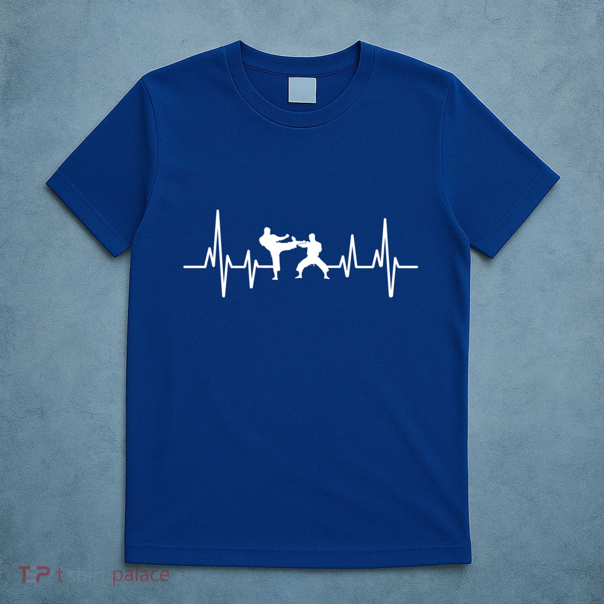 Heartbeat Ecg Taekwondo Player Martial Arts Tkd Gift T-Shirt