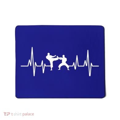 Heartbeat Ecg Taekwondo Player Martial Arts Tkd Gift Mousepad
