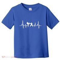 Heartbeat Ecg Taekwondo Player Martial Arts Tkd Gift Toddler T-Shirt thumb 0