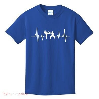 Heartbeat Ecg Taekwondo Player Martial Arts Tkd Gift Kids T-Shirt