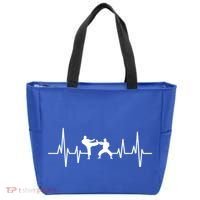 Heartbeat Ecg Taekwondo Player Martial Arts Tkd Gift Tote Bag thumb 0
