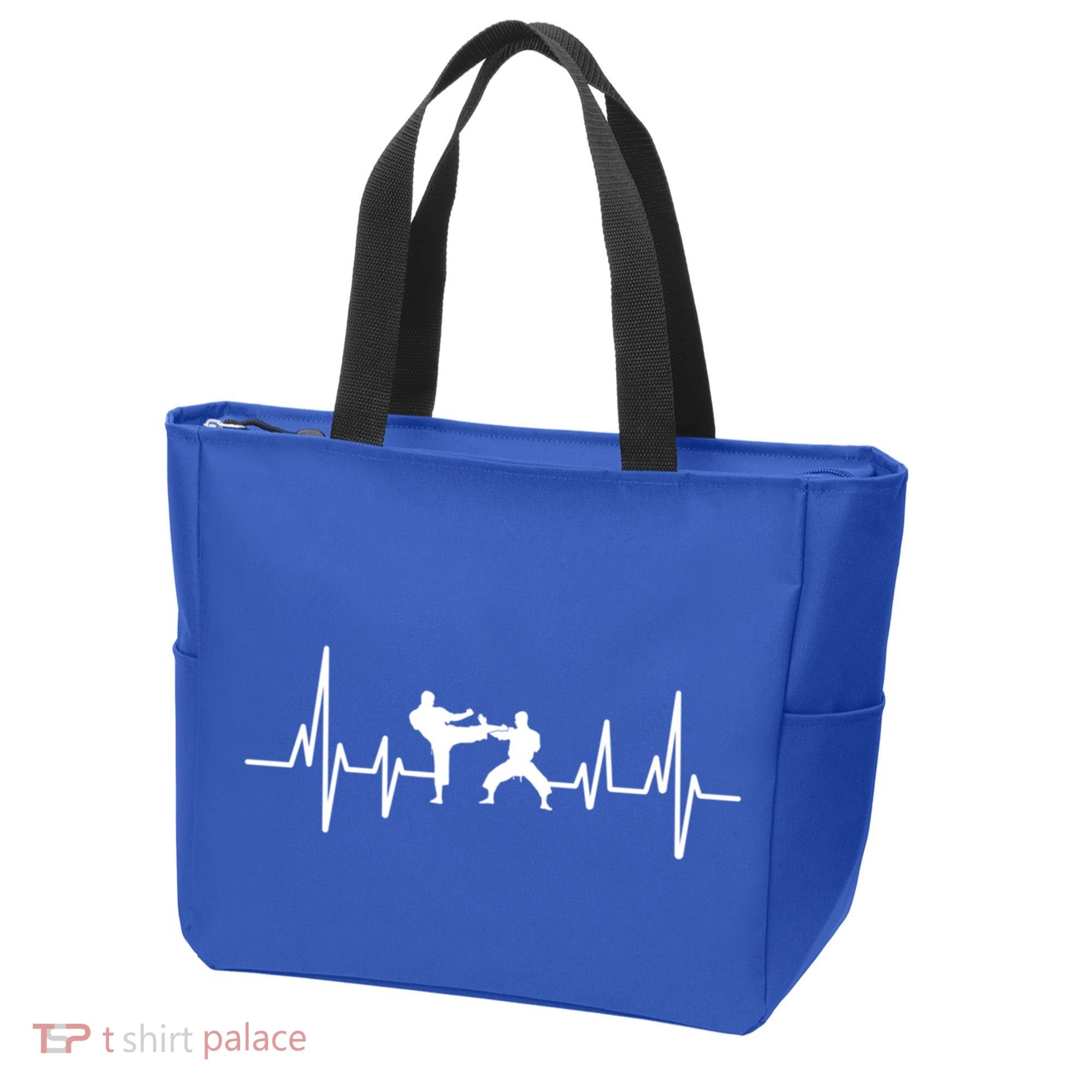 Heartbeat Ecg Taekwondo Player Martial Arts Tkd Gift Tote Bag