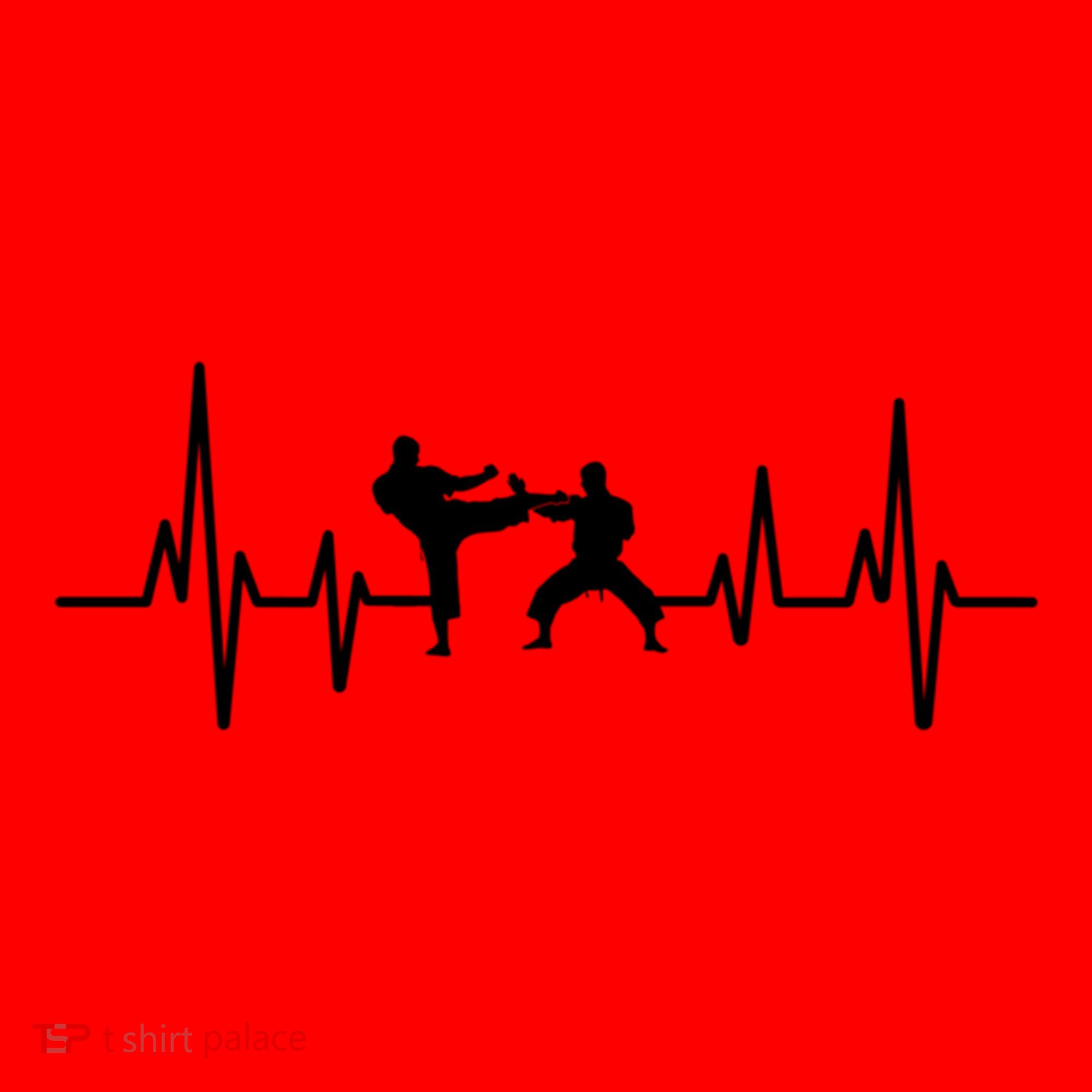 Heartbeat Ecg Taekwondo Player Martial Arts Tkd Gift Santa Hat