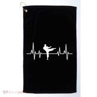 Heartbeat Ecg Taekwondo Player Martial Arts Tkd Great Gift Golf Towel thumb 0
