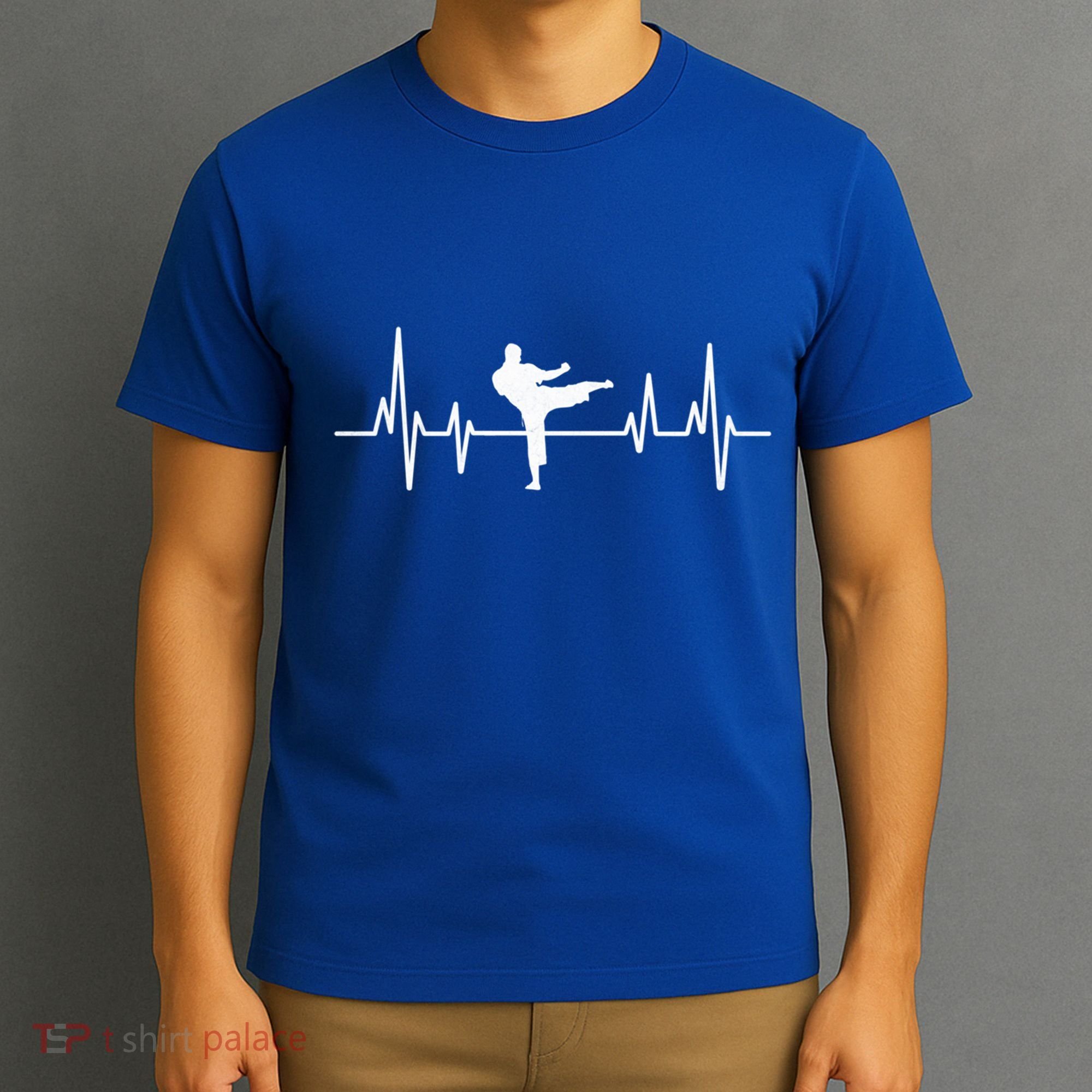 Heartbeat Ecg Taekwondo Player Martial Arts Tkd Great Gift T-Shirt