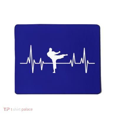 Heartbeat Ecg Taekwondo Player Martial Arts Tkd Great Gift Mousepad