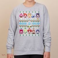 Hololive English Ugly Christmas Sweater (Gray) Women's Sweatshirt thumb 0
