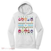 Hololive English Ugly Christmas Sweater (Gray) Women's Hoodie thumb 0