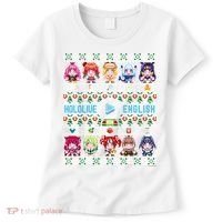 Hololive English Ugly Christmas Sweater (Gray) Women's T-Shirt thumb 0