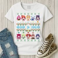 Hololive English Ugly Christmas Sweater (Gray) Women's T-Shirt thumb 3
