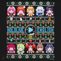 Hololive English Ugly Christmas Sweater Women's Hoodie thumb 2