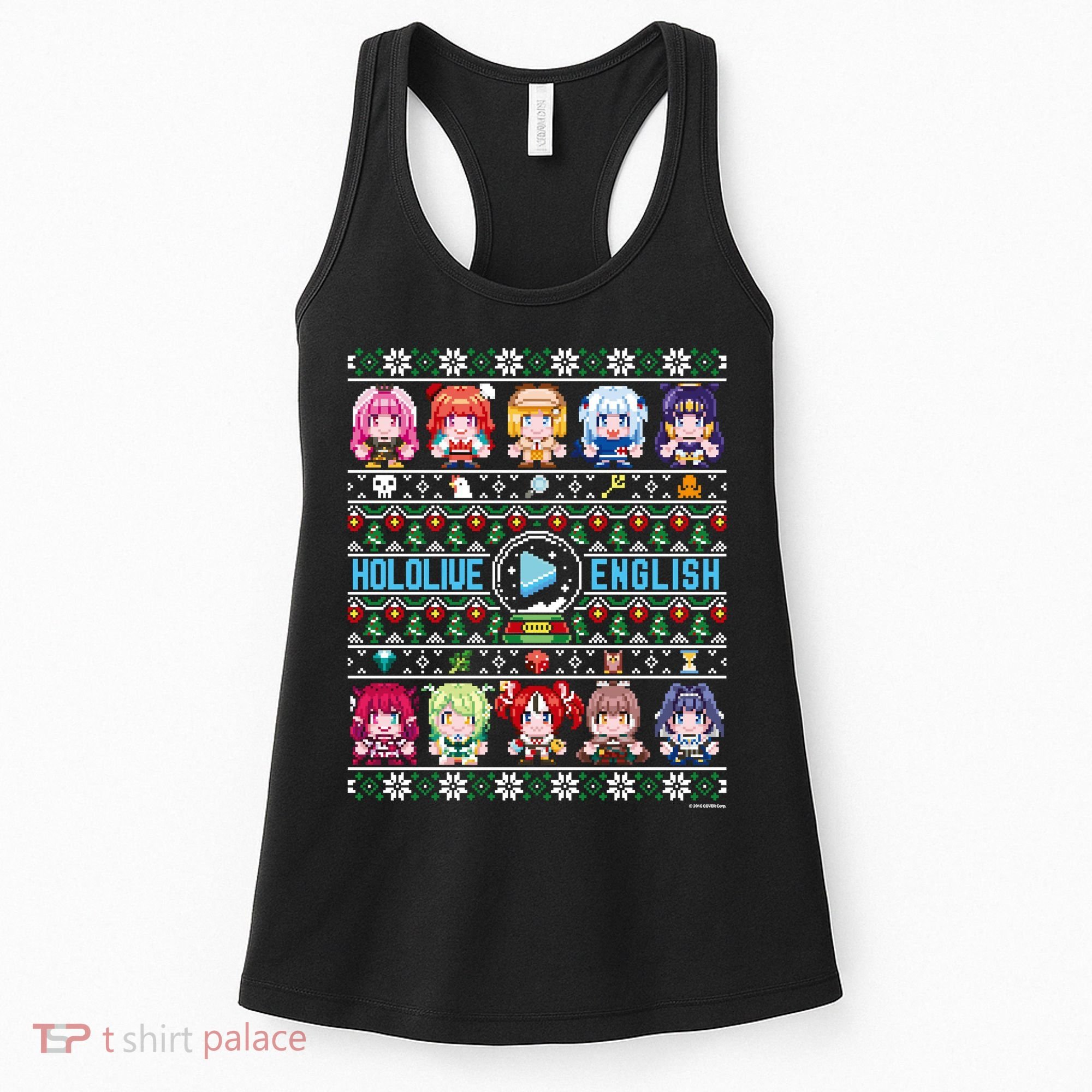Hololive English Ugly Christmas Sweater Women's Tank Top