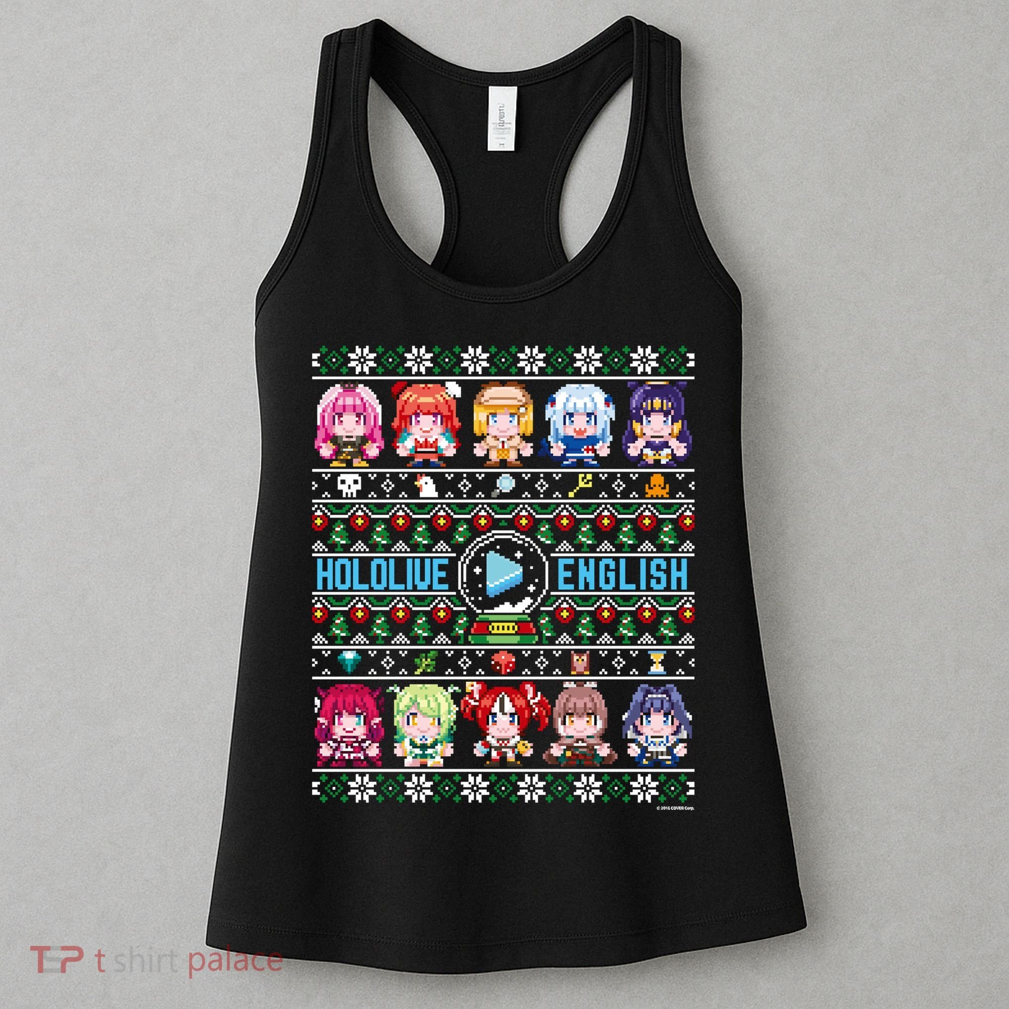 Hololive English Ugly Christmas Sweater Women's Tank Top