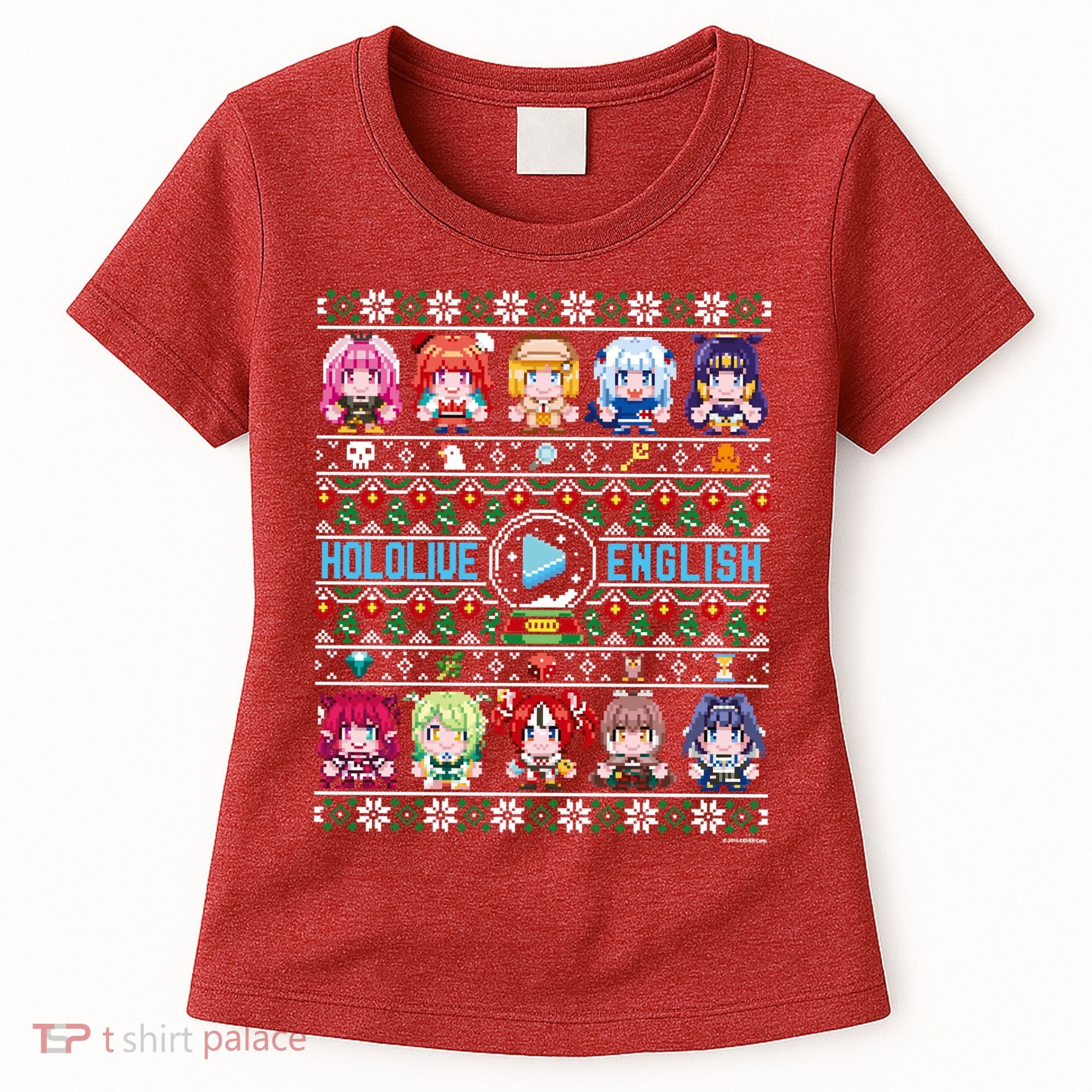 Hololive English Ugly Christmas Sweater Women's T-Shirt
