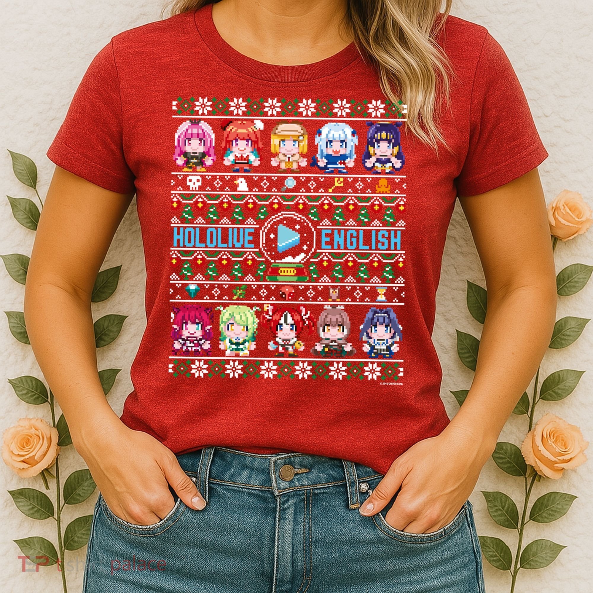 Hololive English Ugly Christmas Sweater Women's T-Shirt