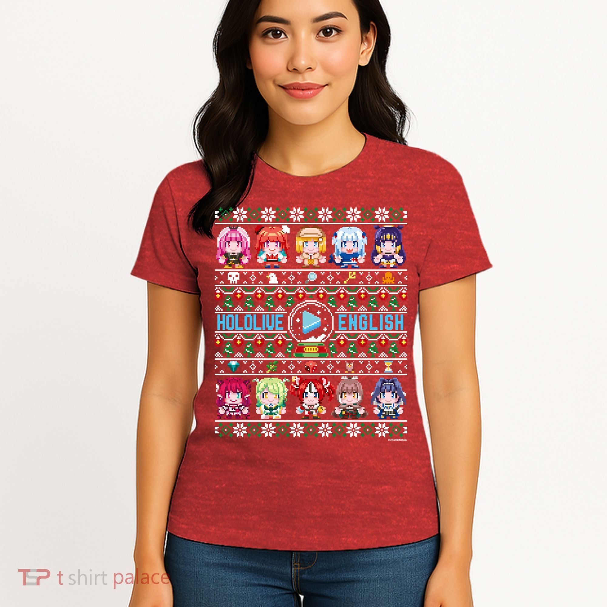 Hololive English Ugly Christmas Sweater Women's T-Shirt