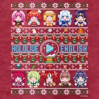 Hololive English Ugly Christmas Sweater Women's T-Shirt thumb 6