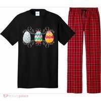 Happy Easter With Decorated Easter Eggs Pajama Set thumb 0