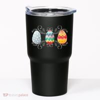 Happy Easter With Decorated Easter Eggs Tumbler thumb 0