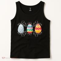 Happy Easter With Decorated Easter Eggs Tank Top thumb 2