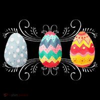 Happy Easter With Decorated Easter Eggs Toddler T-Shirt thumb 4
