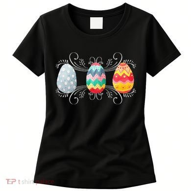 Happy Easter With Decorated Easter Eggs Women's T-Shirt