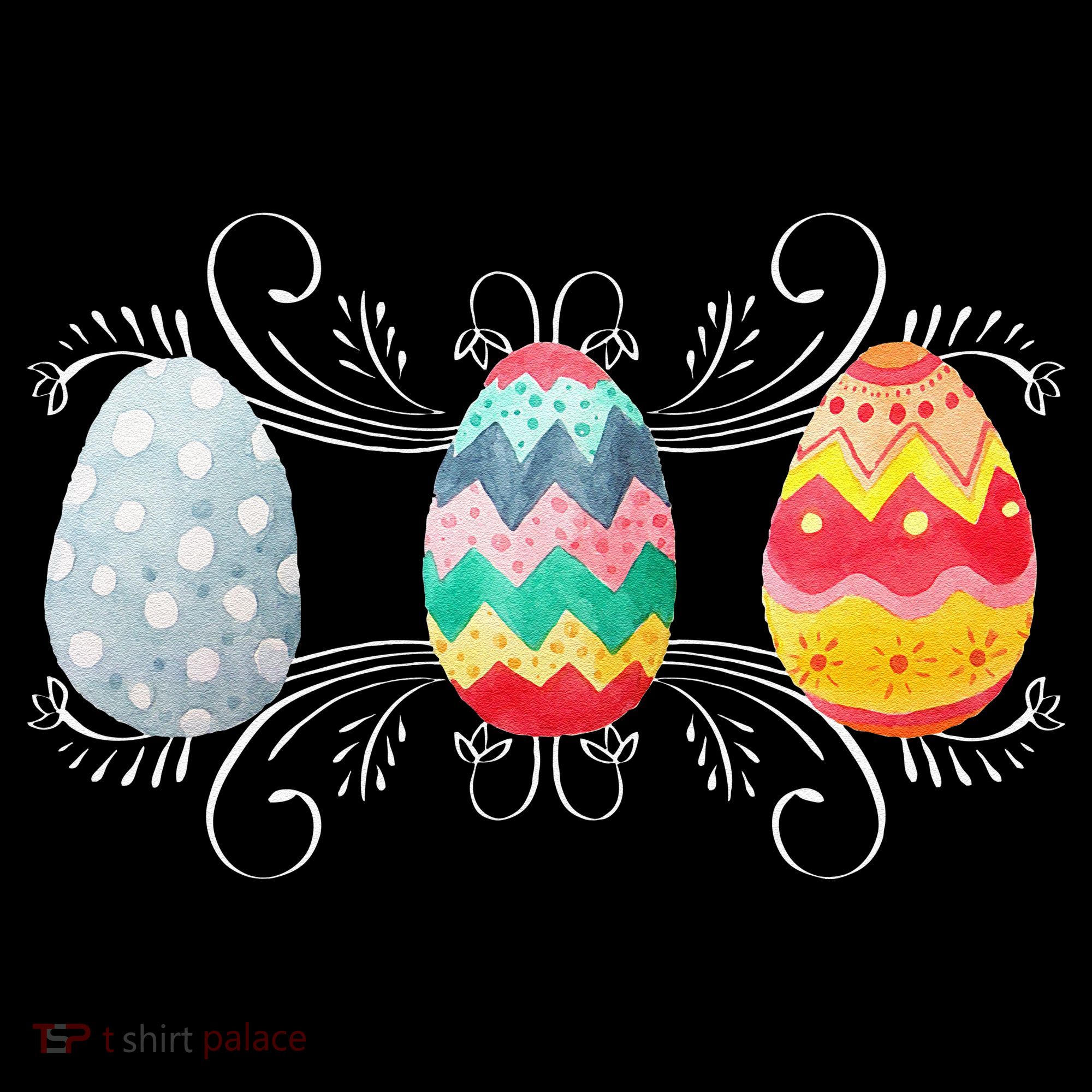 Happy Easter With Decorated Easter Eggs Kids Sweatshirt