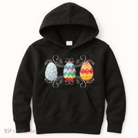Happy Easter With Decorated Easter Eggs Kids Hoodie thumb 0