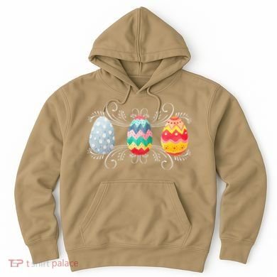 Happy Easter With Decorated Easter Eggs Hoodie