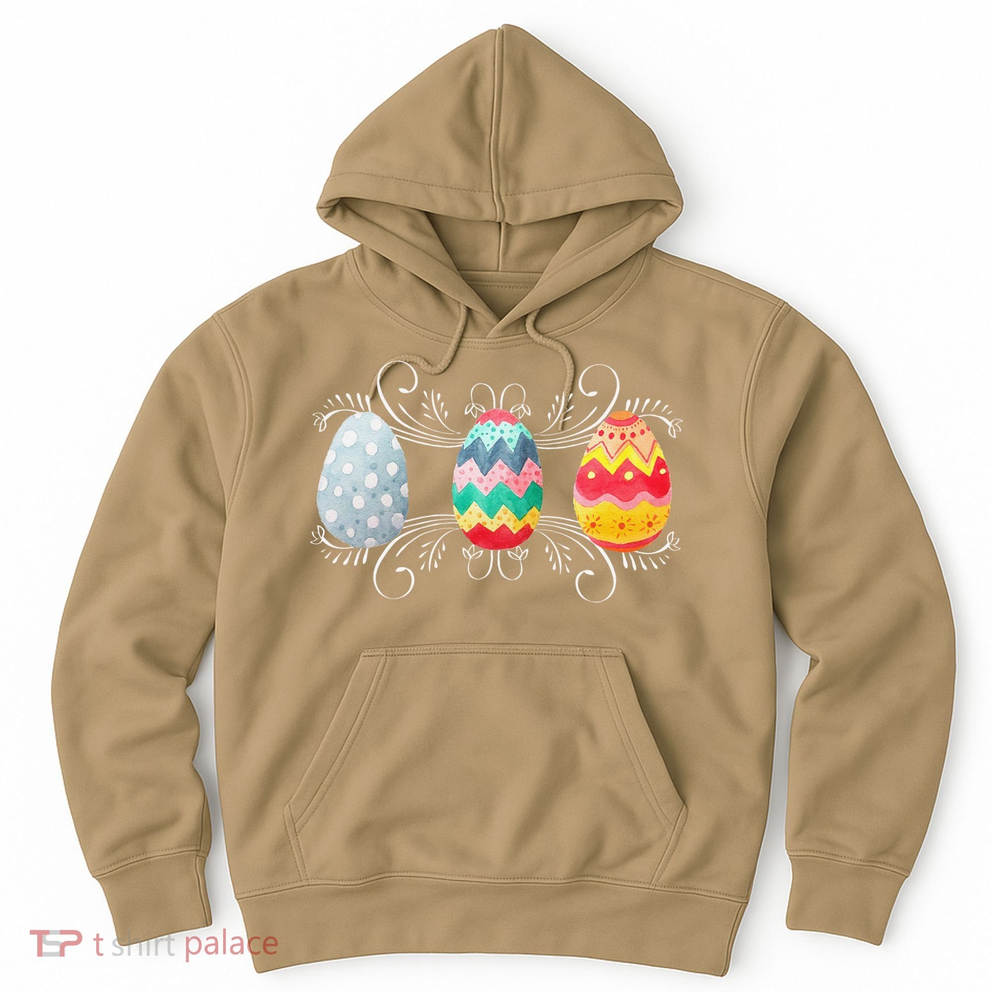 Happy Easter With Decorated Easter Eggs Hoodie