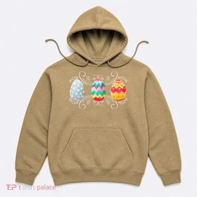 Happy Easter With Decorated Easter Eggs Hoodie