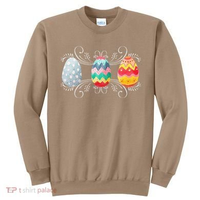 Happy Easter With Decorated Easter Eggs Sweatshirt