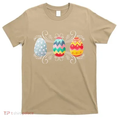 Happy Easter With Decorated Easter Eggs T-Shirt