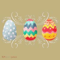 Happy Easter With Decorated Easter Eggs Kids T-Shirt thumb 2