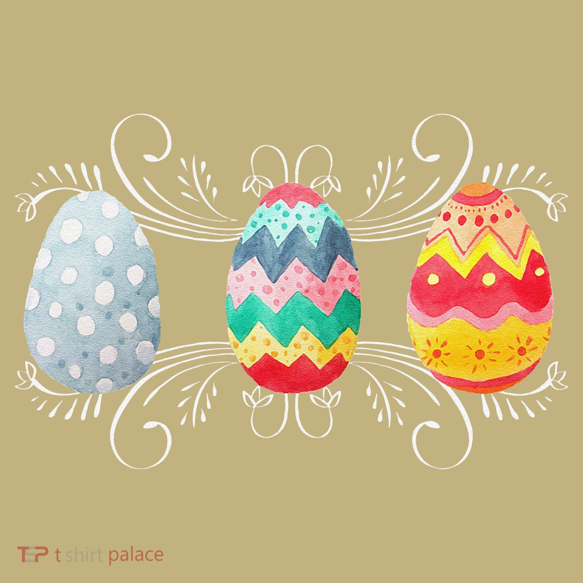Happy Easter With Decorated Easter Eggs Kids T-Shirt