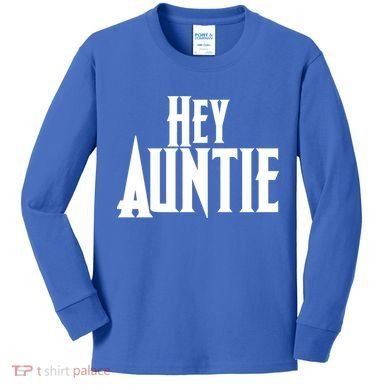 Hey Auntie  Kids Long Sleeve Shirt